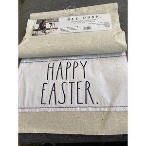 Happy Easter Rae Dunn 2021 Table Runner 14x72 Inches Nwt Cream Beige